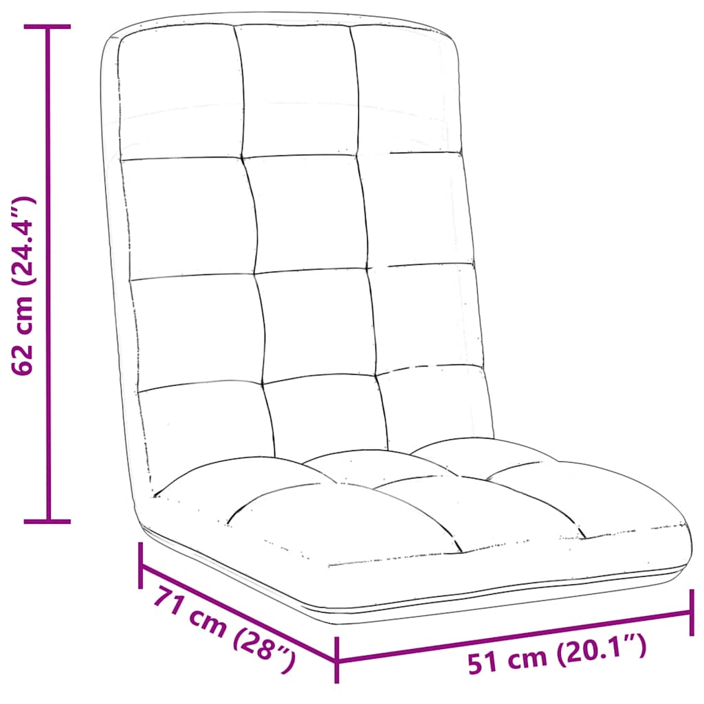 Sedia da Terra Pieghevole Bianco 71x51x62 cm in Tessuto | homemem39