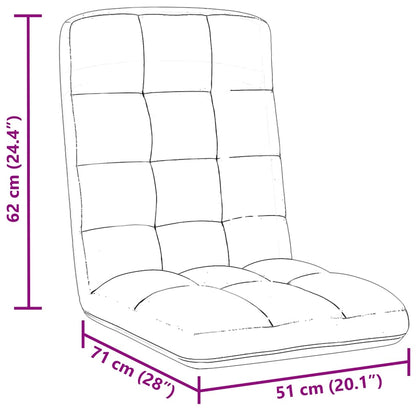 Sedia da Terra Pieghevole Bianco 71x51x62 cm in Tessuto | homemem39