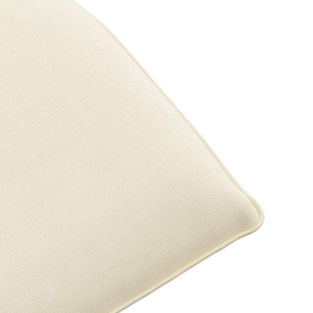 Lettino Pieghevole Crema 175x54x8,5 cm in Tessuto Oxford