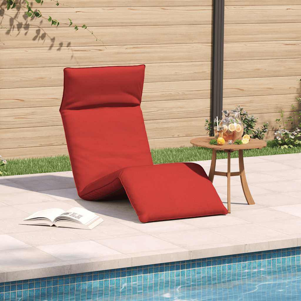 Lettino Pieghevole Rosso 175x54x8,5 cm in Tessuto Oxford - homemem39