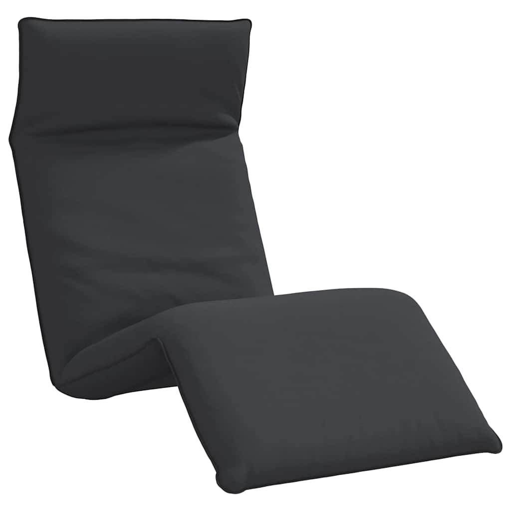Lettino Pieghevole Nero 175x54x8,5 cm in Tessuto Oxford - homemem39
