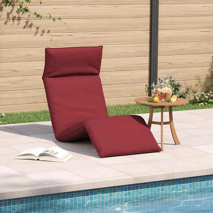 Lettino Pieghevole Rosso Vino 175x54x8,5 cm in Tessuto Oxford