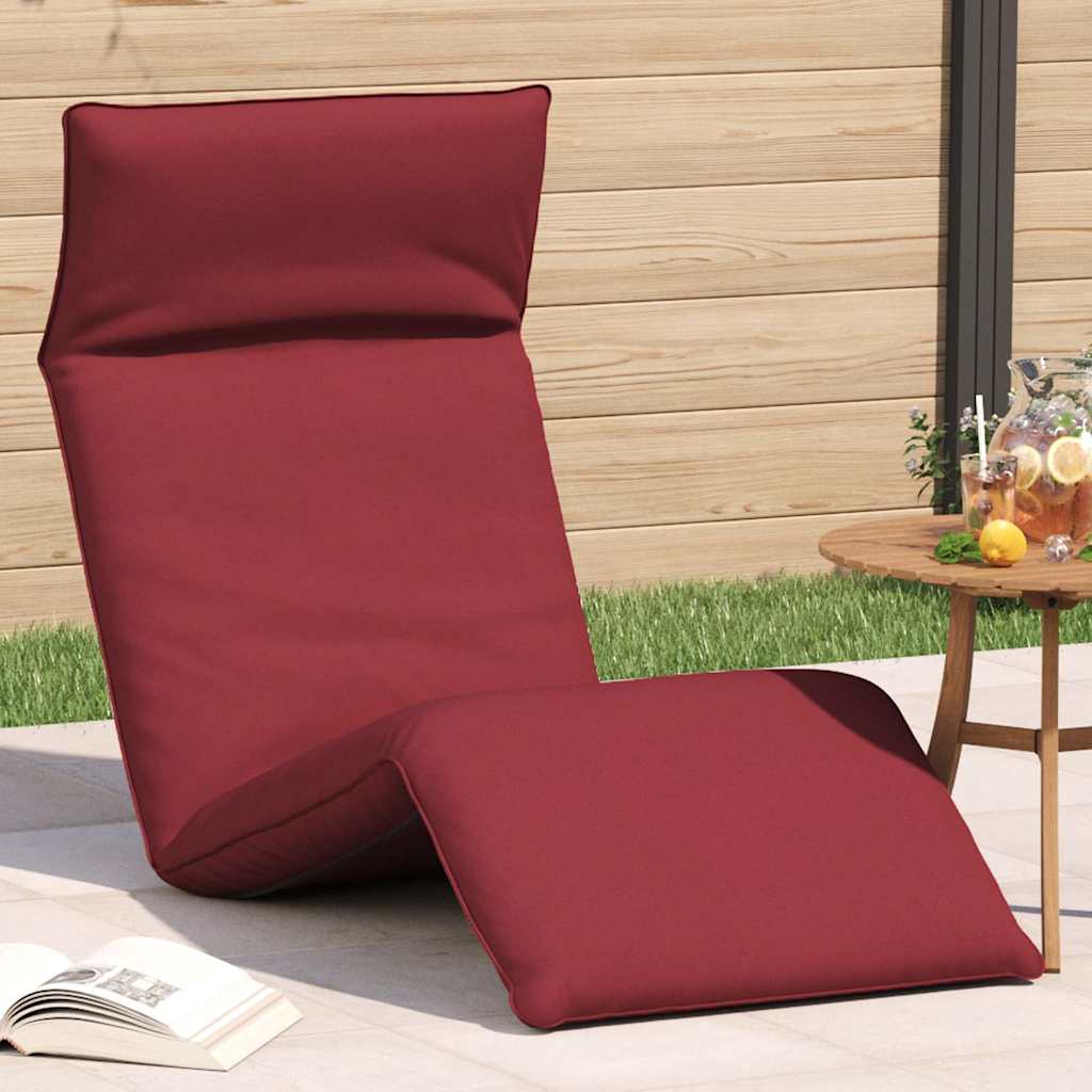 Lettino Pieghevole Rosso Vino 175x54x8,5 cm in Tessuto Oxford