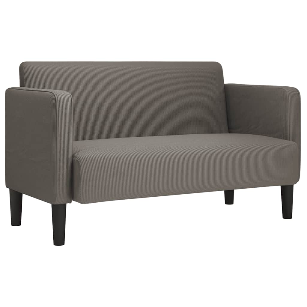 Divano Divanetto Grigio Chiaro 109cm Tessuto di Velluto a Coste | homemem39