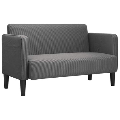 Divano Divanetto Grigio Scuro 109 cm Tessuto di Velluto a Coste | homemem39
