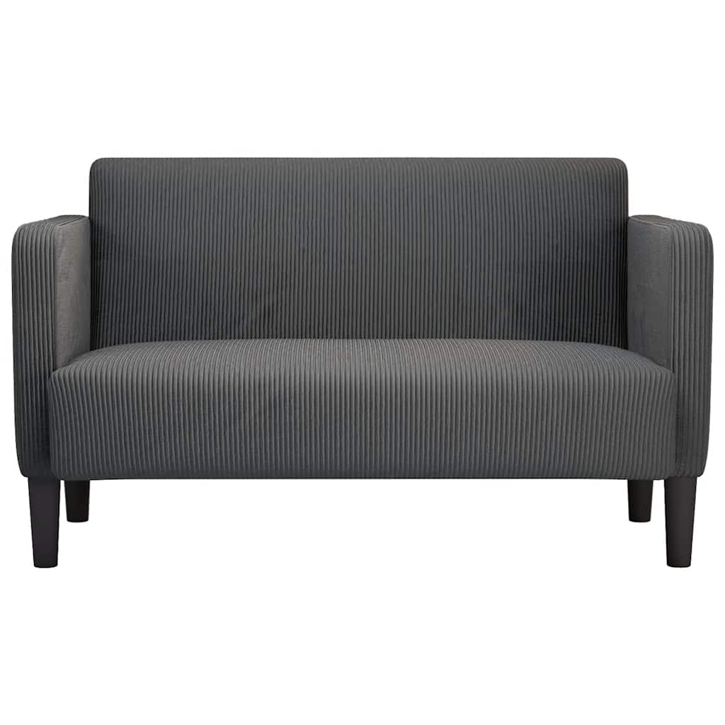 Divano Divanetto Grigio Scuro 109 cm Tessuto di Velluto a Coste | homemem39
