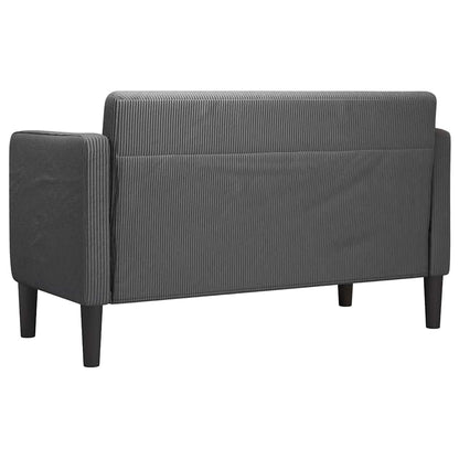 Divano Divanetto Grigio Scuro 109 cm Tessuto di Velluto a Coste | homemem39
