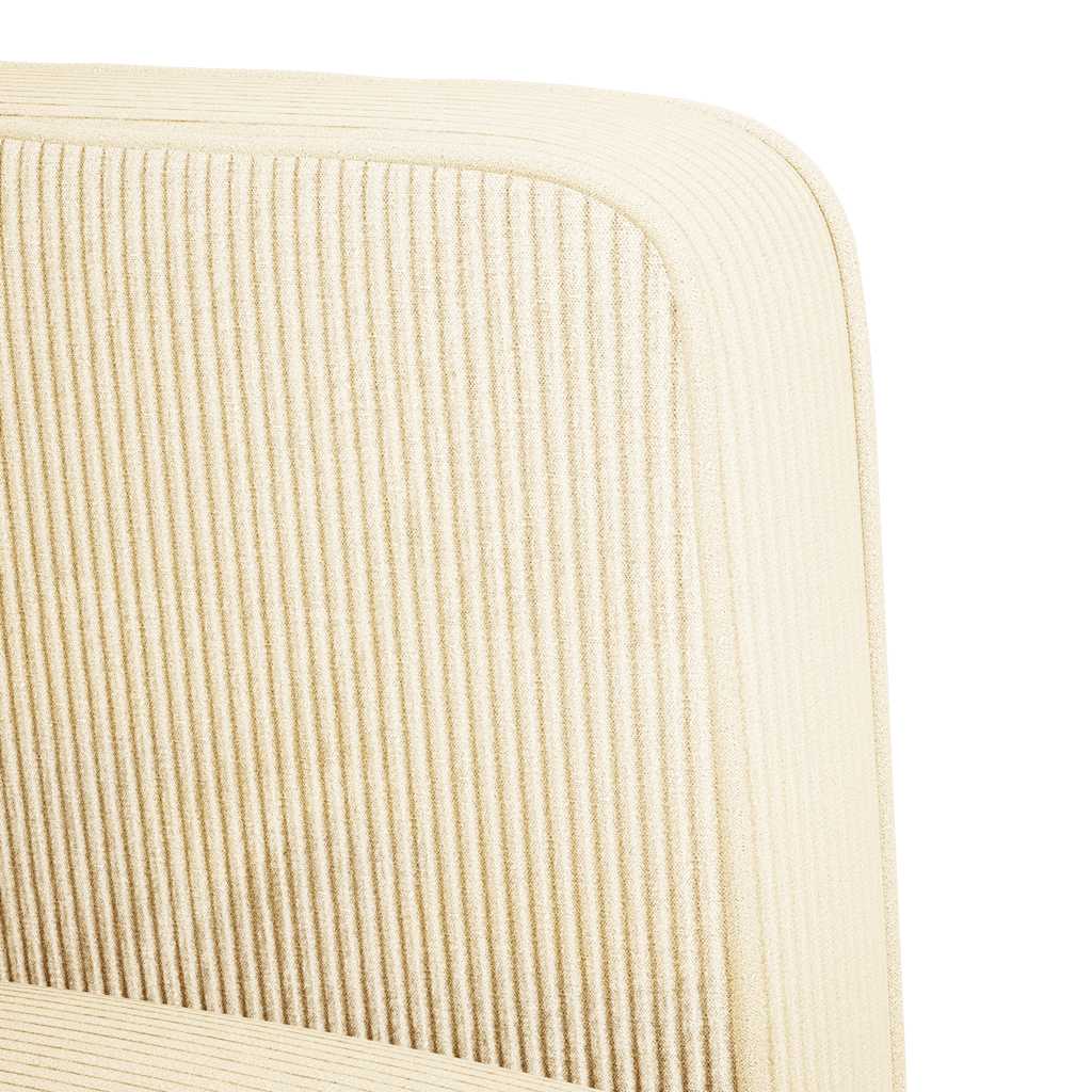 Divano Divanetto Crema 109 cm Tessuto di Velluto a Coste