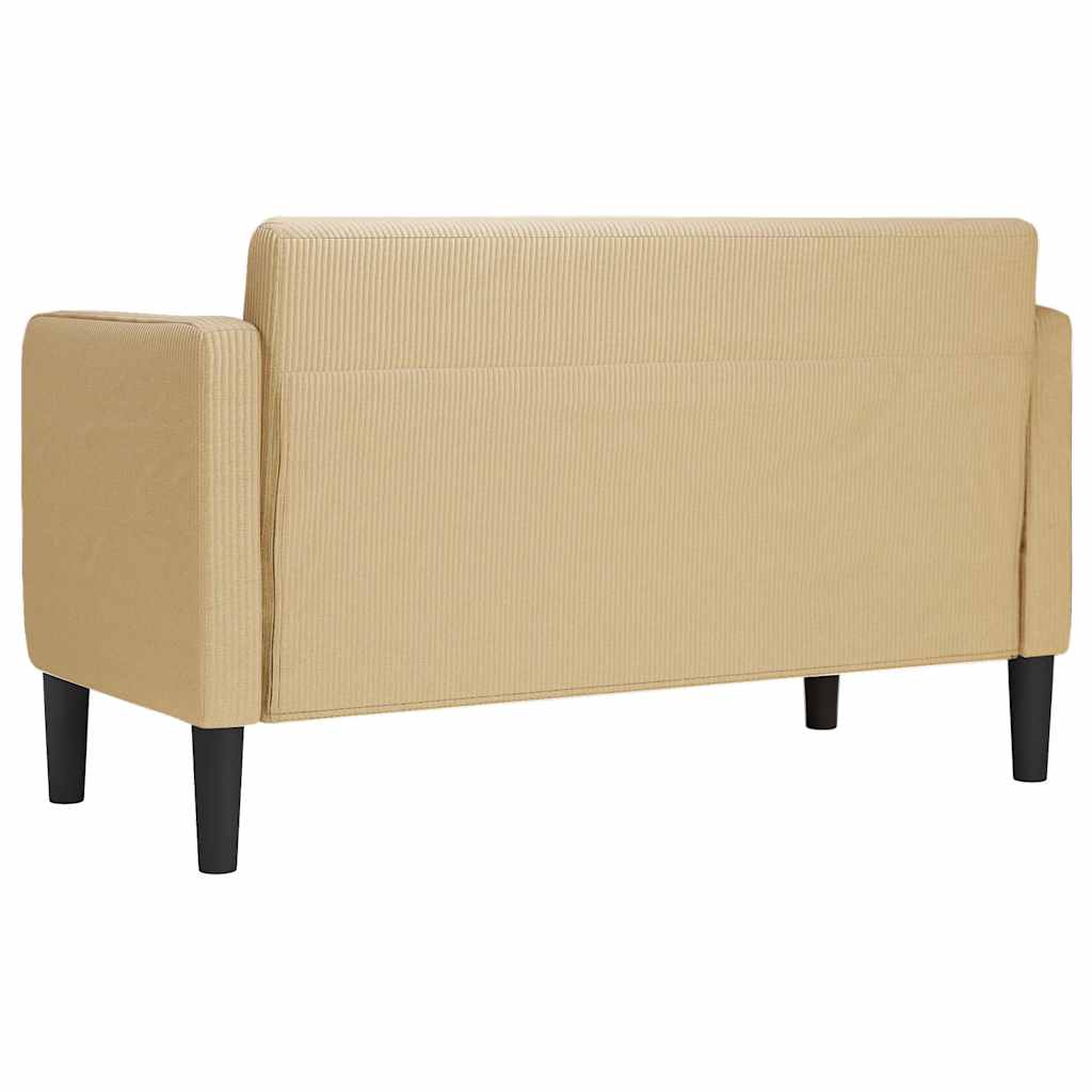 Divano Divanetto Verde Grigio 109 cm Tessuto a Coste | homemem39