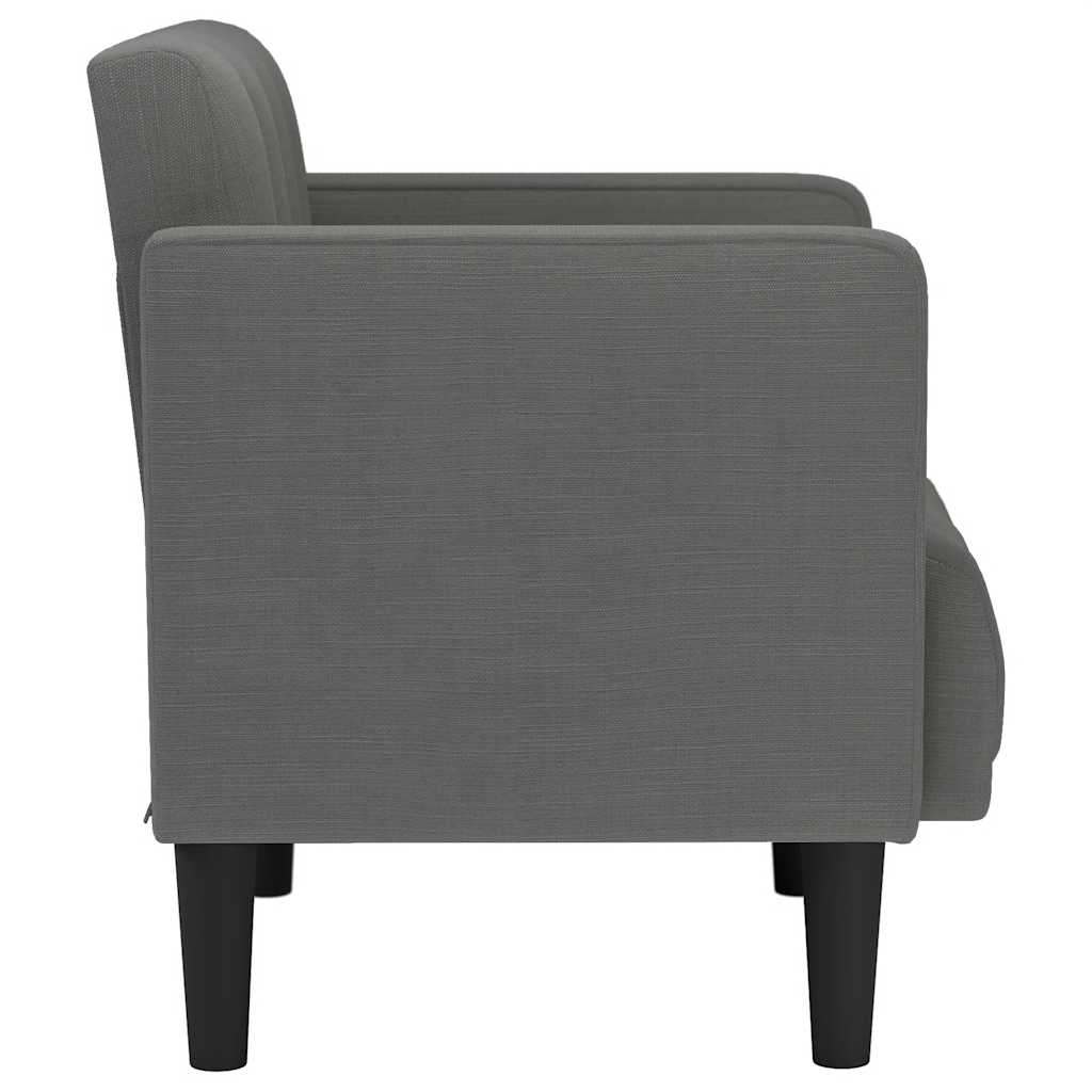 Divano Sedia con Braccioli Grigio Scuro 53 cm in Tessuto - homemem39