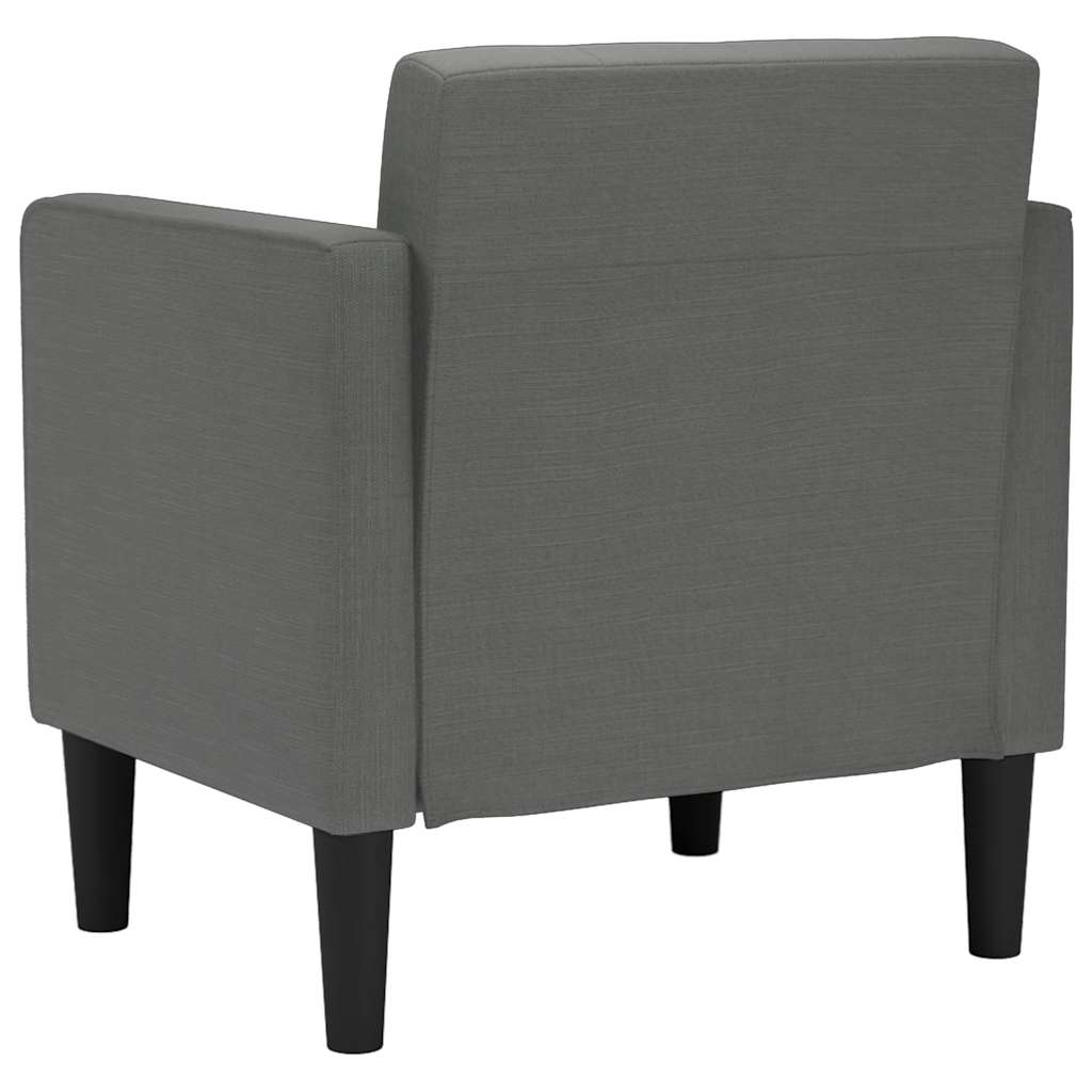 Divano Sedia con Braccioli Grigio Scuro 53 cm in Tessuto - homemem39