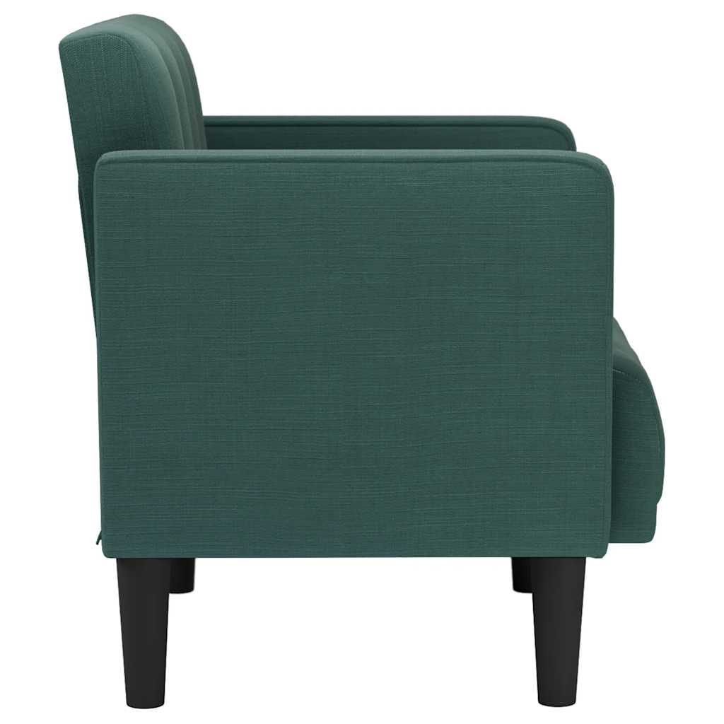 Divano Sedia con Braccioli Verde Scuro 53 cm in Tessuto - homemem39