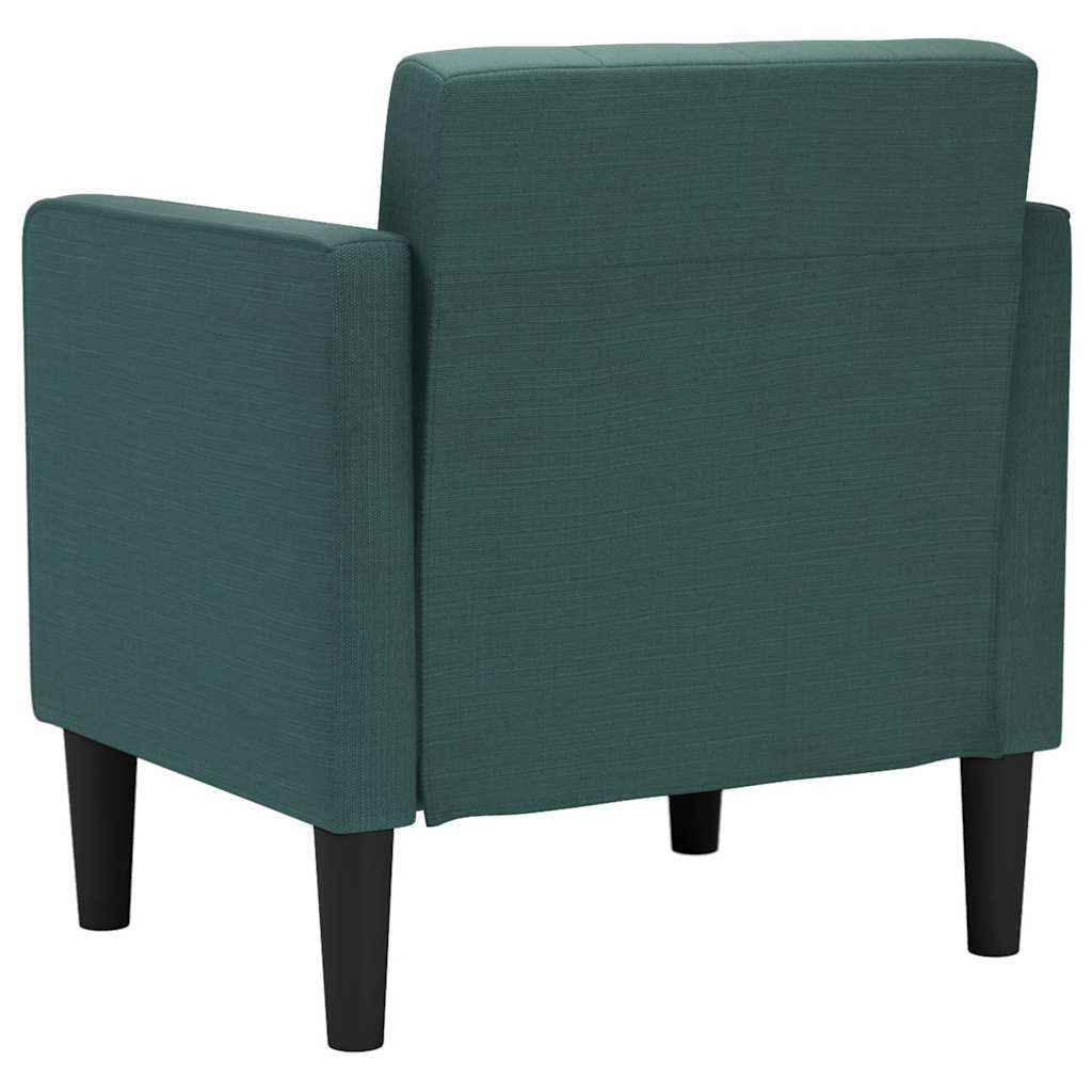 Divano Sedia con Braccioli Verde Scuro 53 cm in Tessuto - homemem39