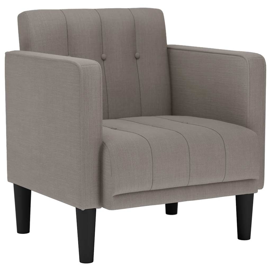 Divano Sedia con Braccioli Tortora 53 cm in Tessuto - homemem39