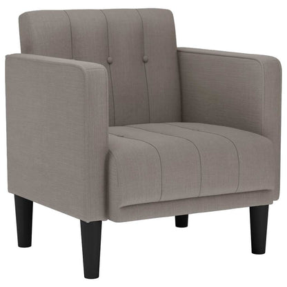 Divano Sedia con Braccioli Tortora 53 cm in Tessuto - homemem39