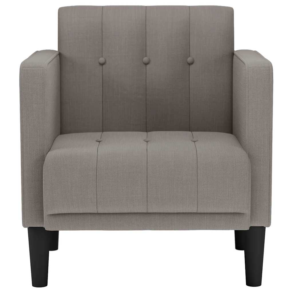 Divano Sedia con Braccioli Tortora 53 cm in Tessuto - homemem39