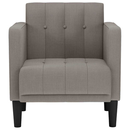 Divano Sedia con Braccioli Tortora 53 cm in Tessuto - homemem39