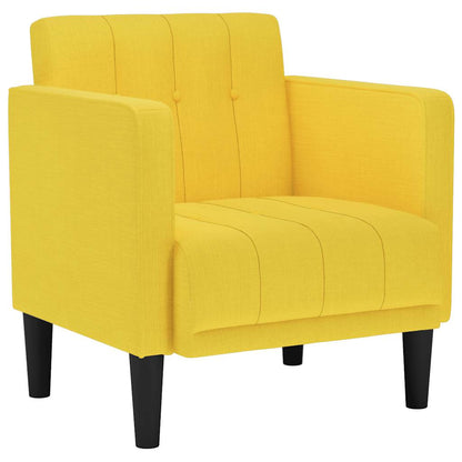 Divano Sedia con Braccioli Giallo Chiaro 53 cm in Tessuto - homemem39