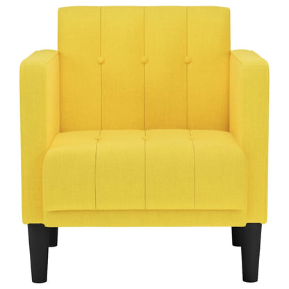 Divano Sedia con Braccioli Giallo Chiaro 53 cm in Tessuto - homemem39