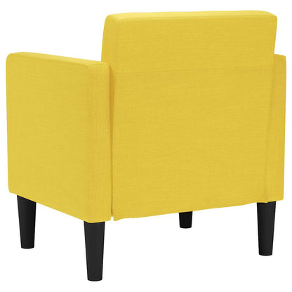 Divano Sedia con Braccioli Giallo Chiaro 53 cm in Tessuto - homemem39
