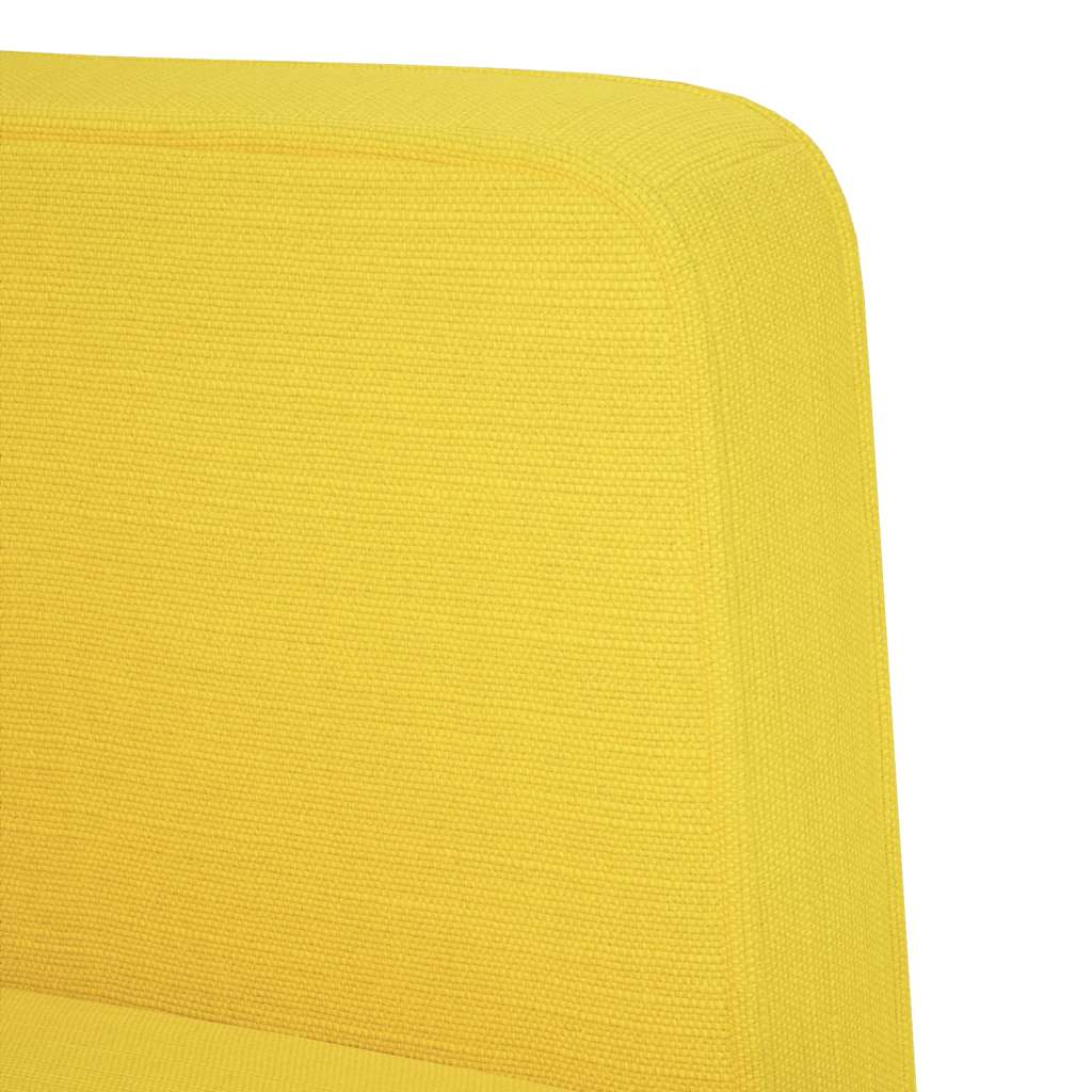 Divano Sedia con Braccioli Giallo Chiaro 53 cm in Tessuto