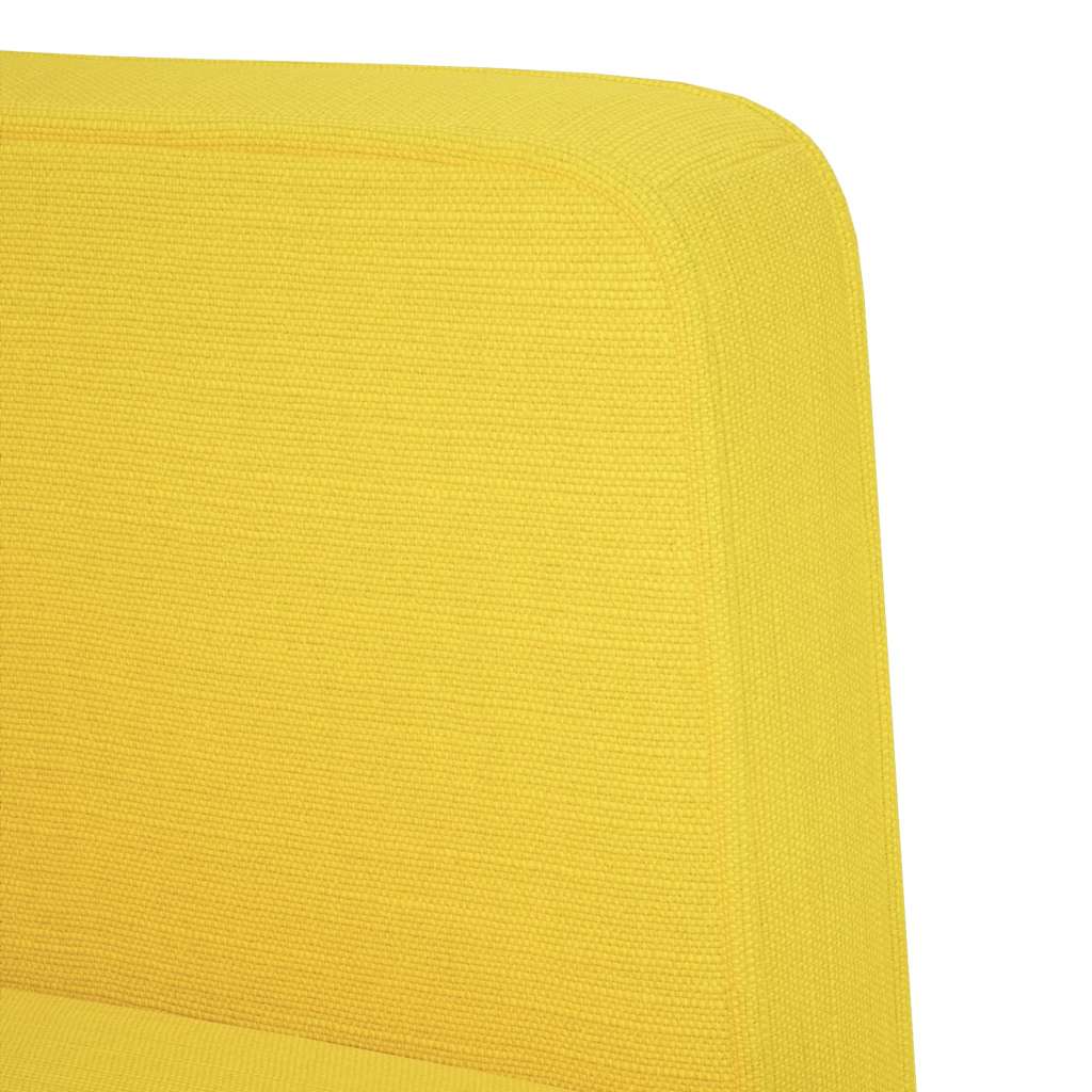 Divano Sedia con Braccioli Giallo Chiaro 53 cm in Tessuto - homemem39