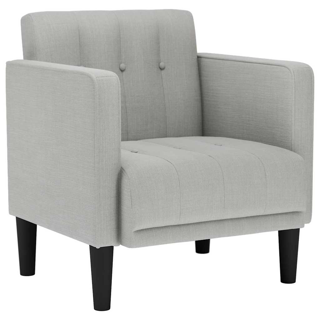 Divano Sedia con Braccioli Grigio Nuvola 53 cm in Tessuto - homemem39