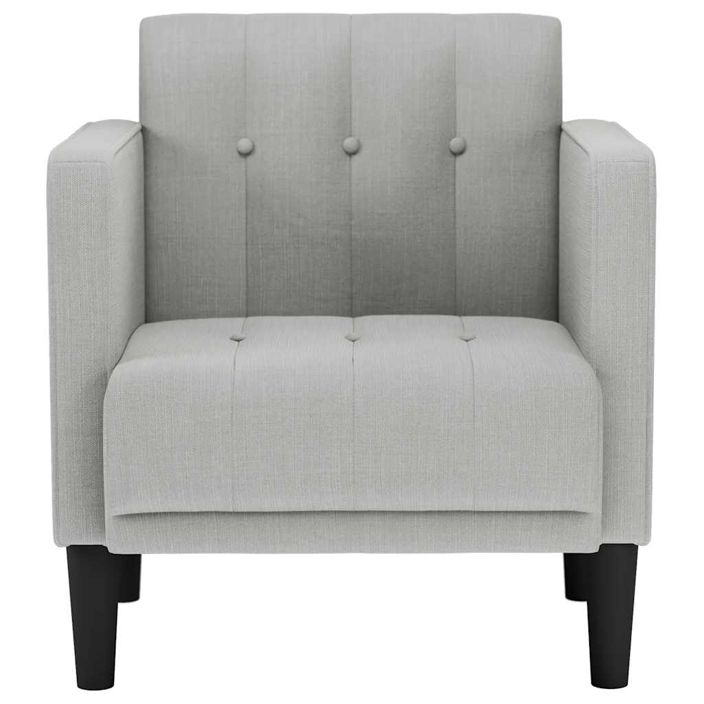 Divano Sedia con Braccioli Grigio Nuvola 53 cm in Tessuto - homemem39