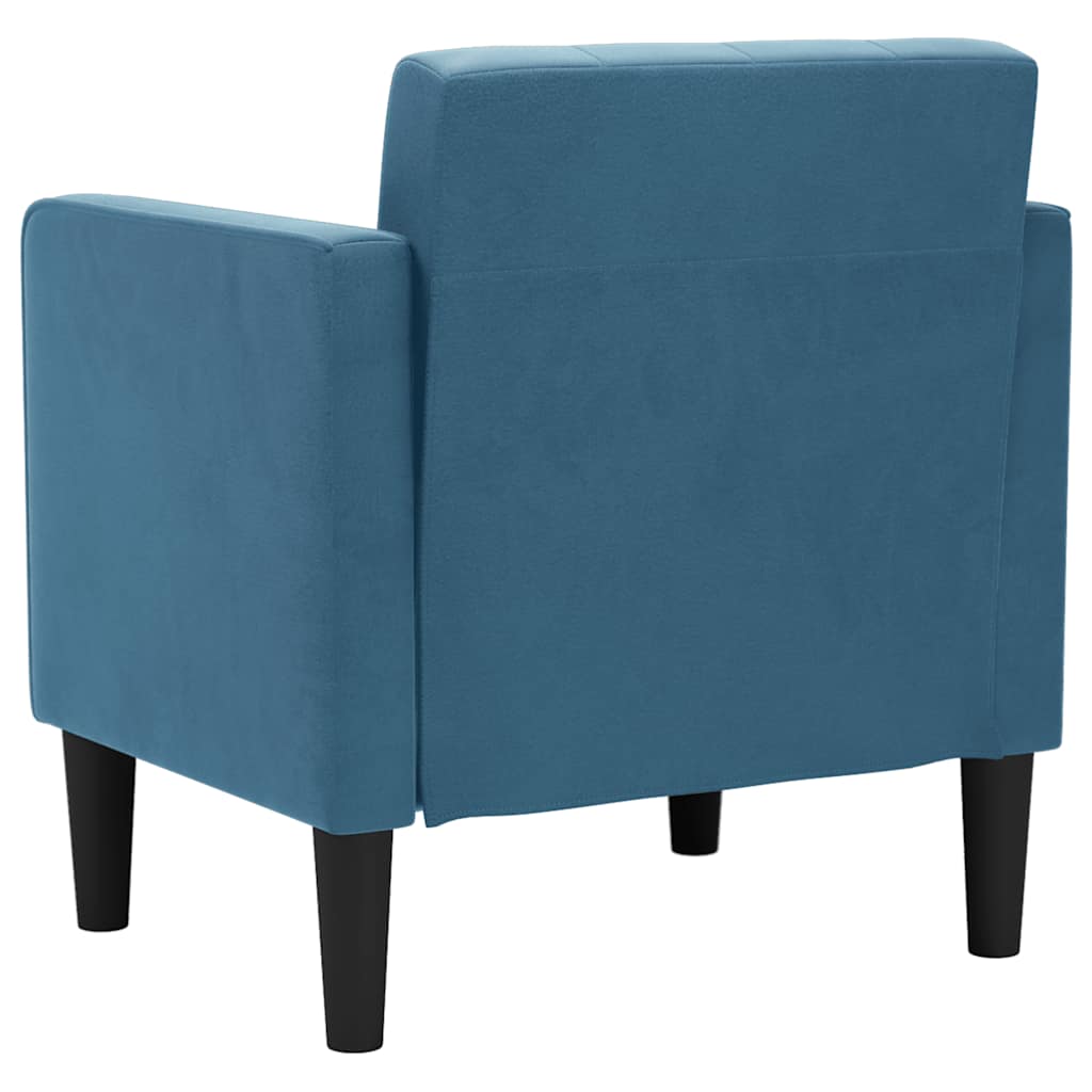 Divano Sedia con Braccioli Blu 53 cm in Velluto - homemem39
