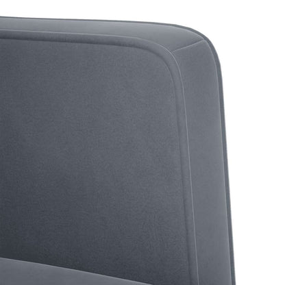 Divano Sedia con Braccioli Grigio Scuro 53 cm in Velluto