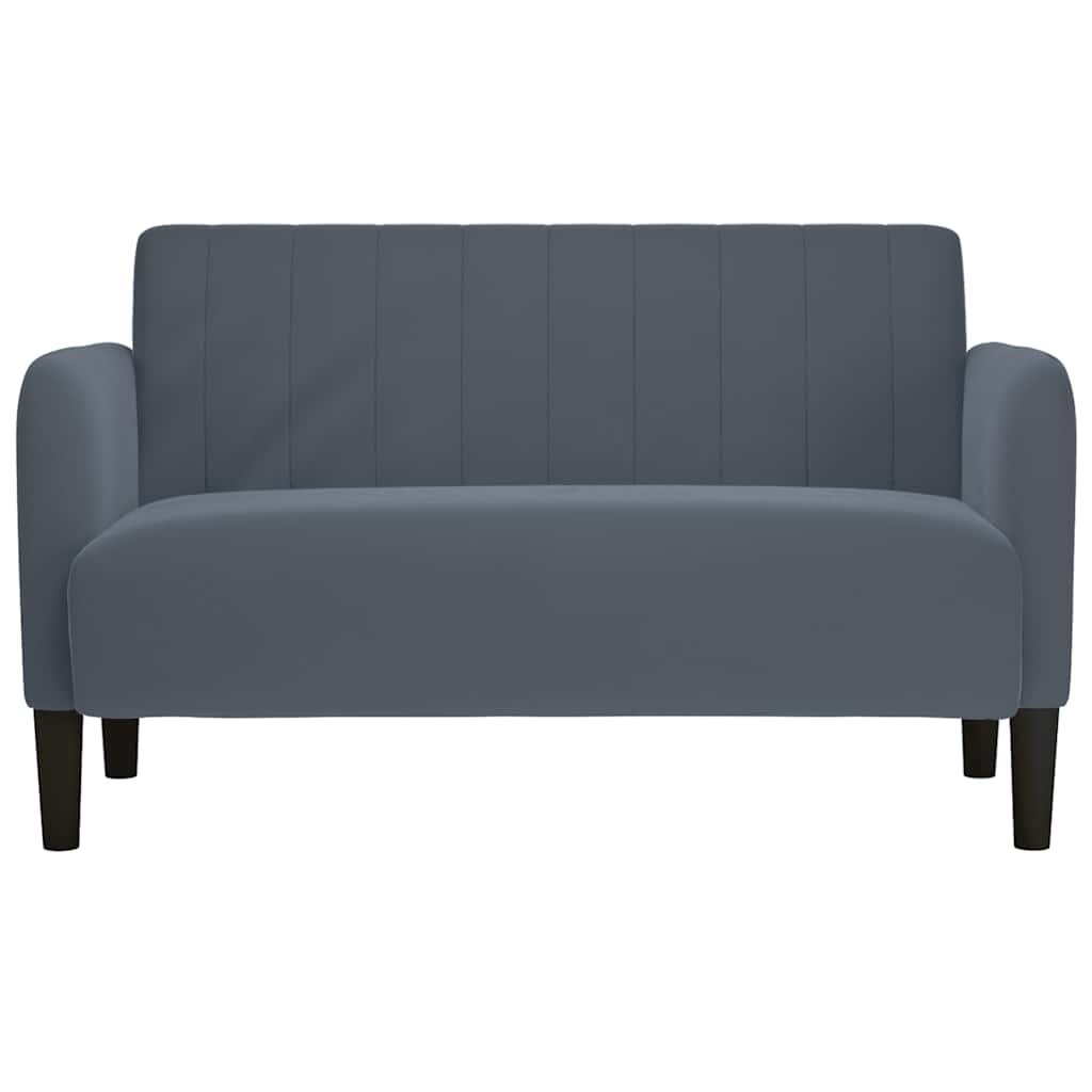 Divano Divanetto Grigio Scuro 109 cm in Velluto | homemem39