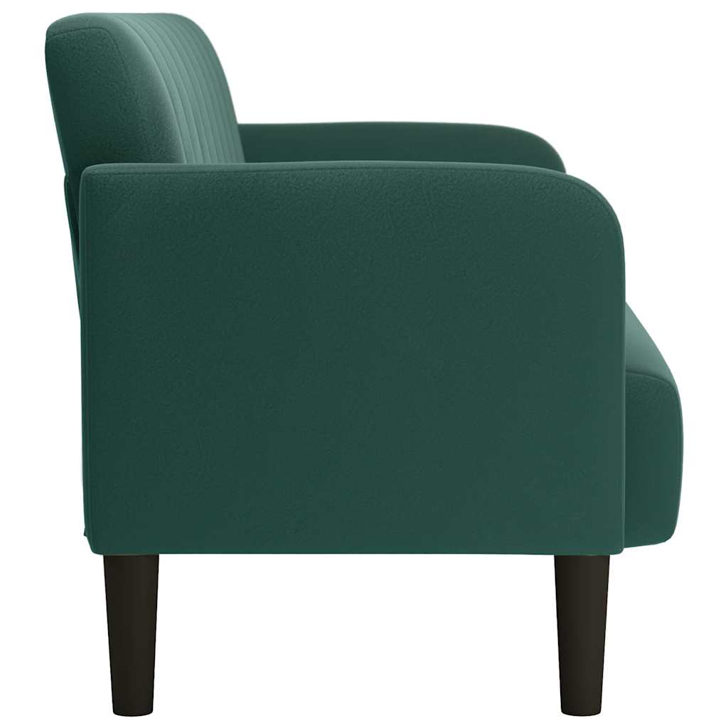 Divano Divanetto Verde Scuro 109 cm Velluto - homemem39