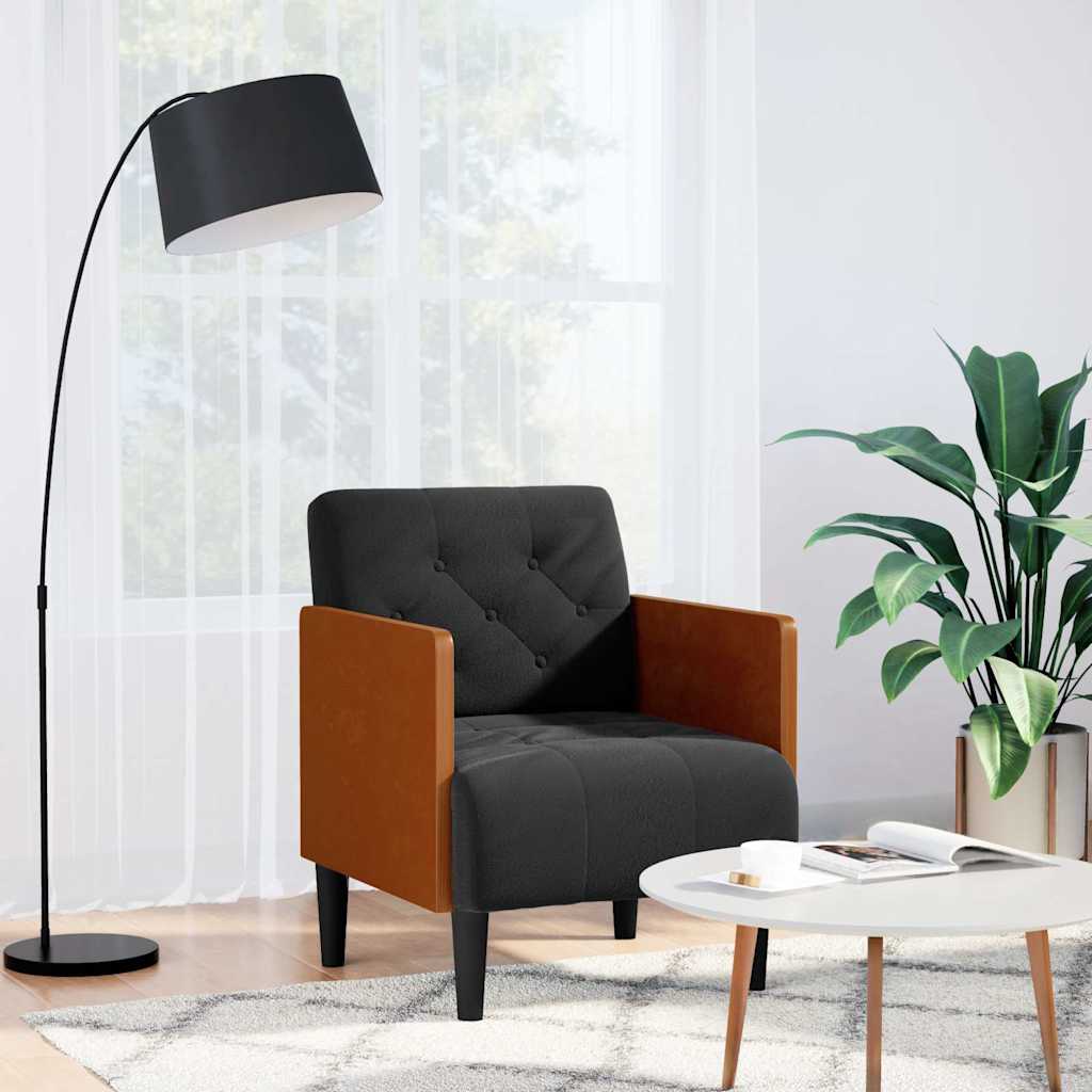 Divano Sedia con Braccioli 55 cm in Velluto