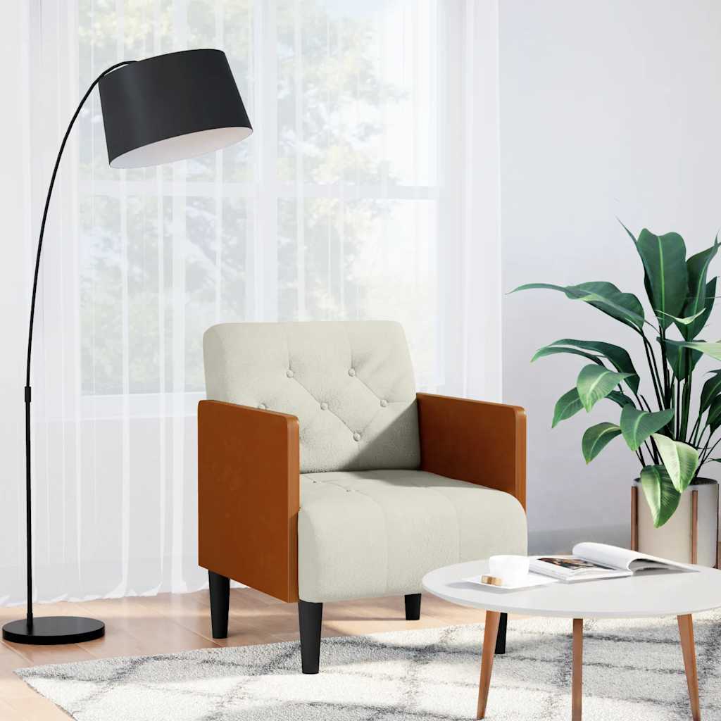 Divano Sedia con Braccioli 55 cm in Velluto