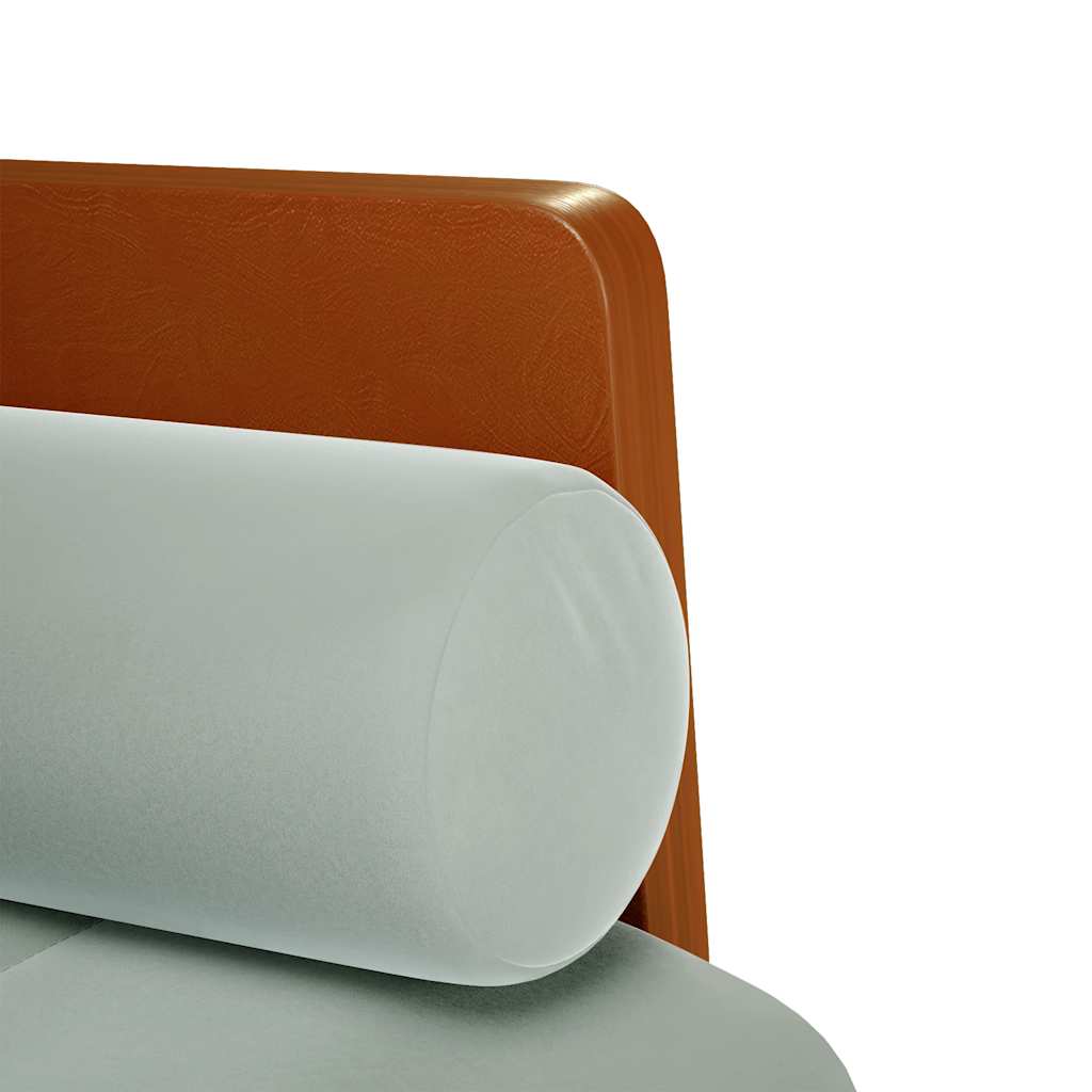 Divano Divanetto con Cuscini Bolster Grigio Chiaro 110 cm