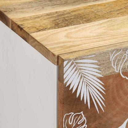 Comodino 40x33,5x46 cm in Legno Massello di Mango - homemem39