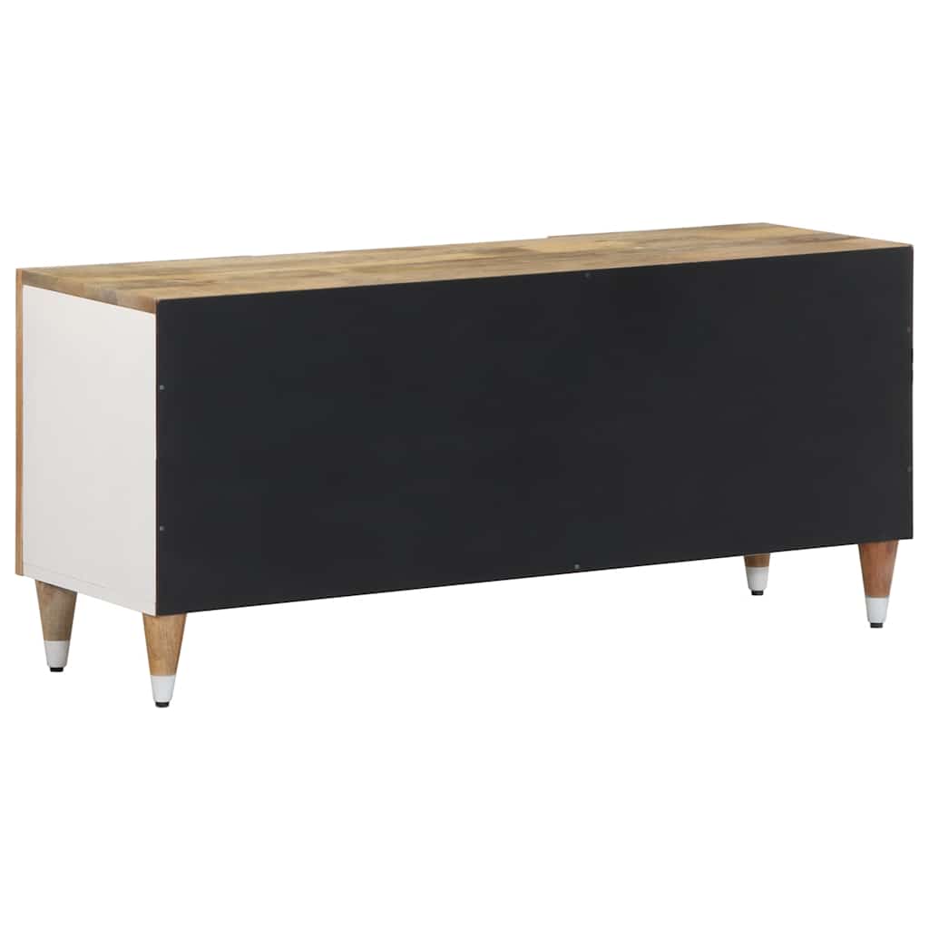 Mobile Porta TV 105x33,5x46 cm in Legno Massello di Mango - homemem39