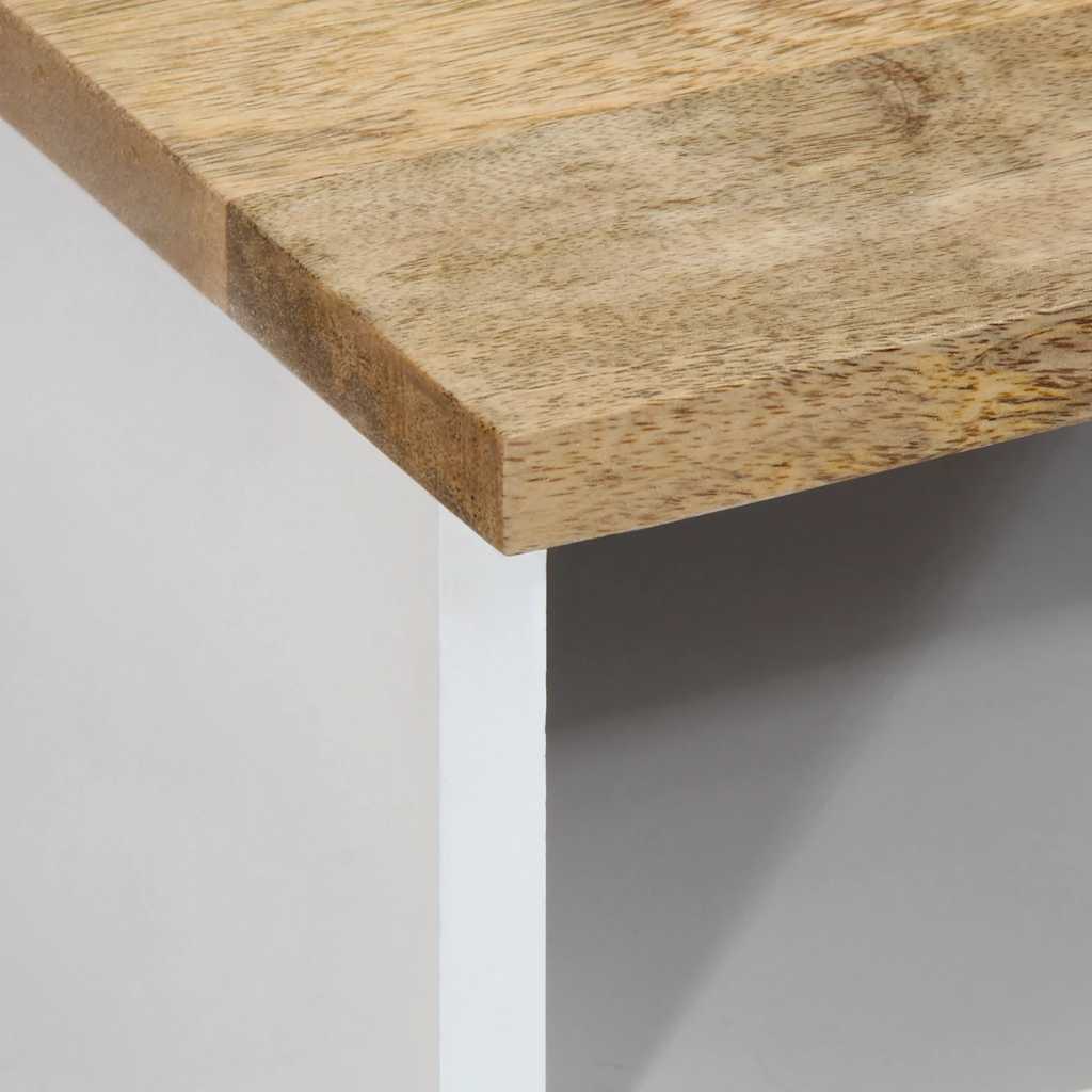 Tavolino da Salotto 80x54x40 cm in Legno Massello di Mango | homemem39