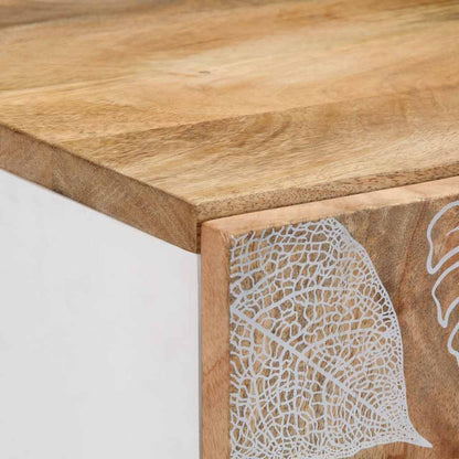 Mobile Pensile da Bagno 38x33,5x48 cm in Legno Massello Mango | homemem39