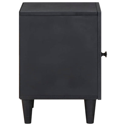 Comodino con porta Nero 40 x 33 x 46 cm Legno di mango massello | homemem39