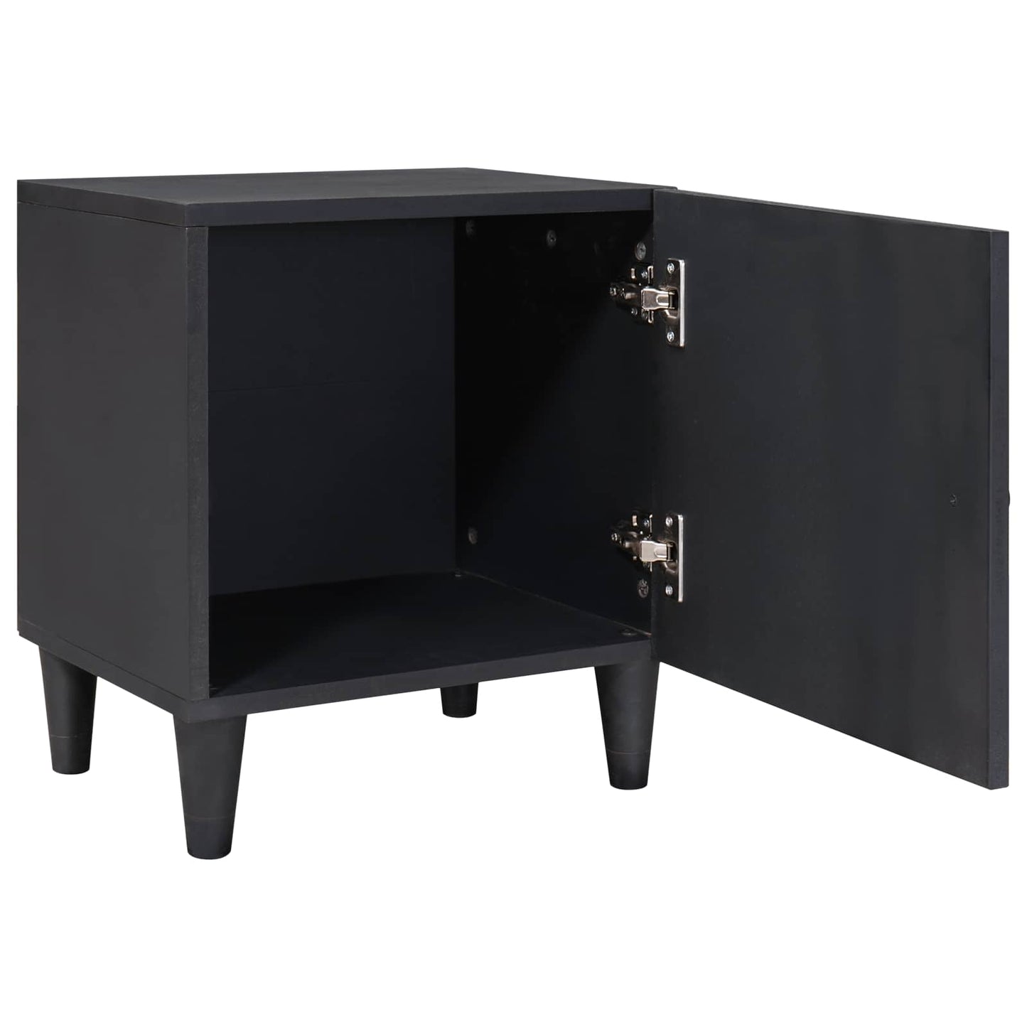 Comodino con porta 2 pcs Nero 40 x 33 x 46 cm | homemem39