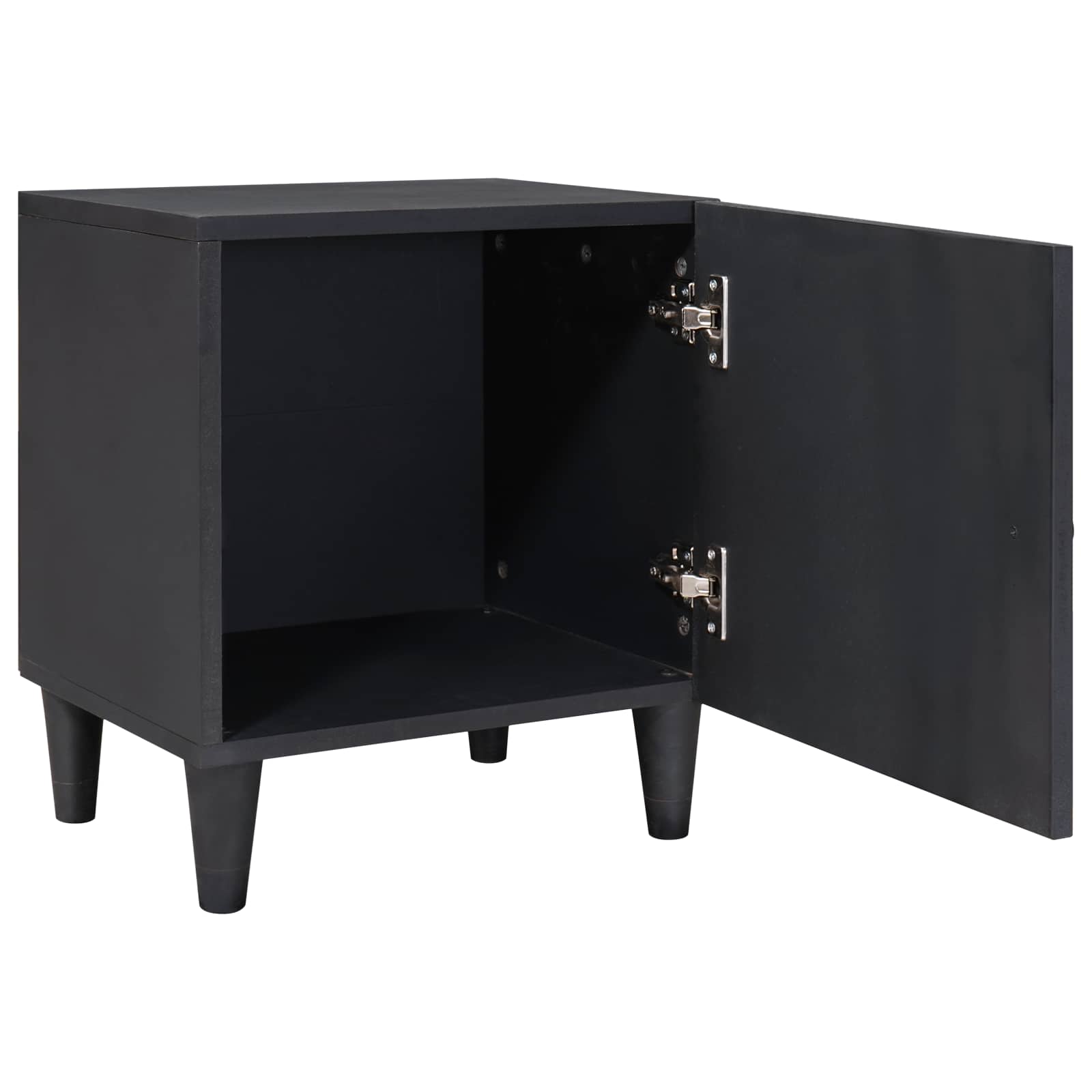 Comodino con porta 2 pcs Nero 40 x 33 x 46 cm | homemem39