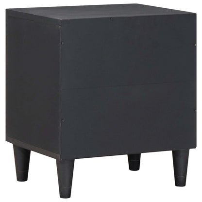 Comodino con porta 2 pcs Nero 40 x 33 x 46 cm | homemem39