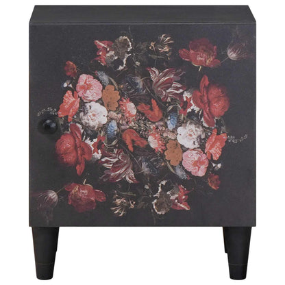 Comodino con porta 2 pcs Nero 40 x 33 x 46 cm | homemem39