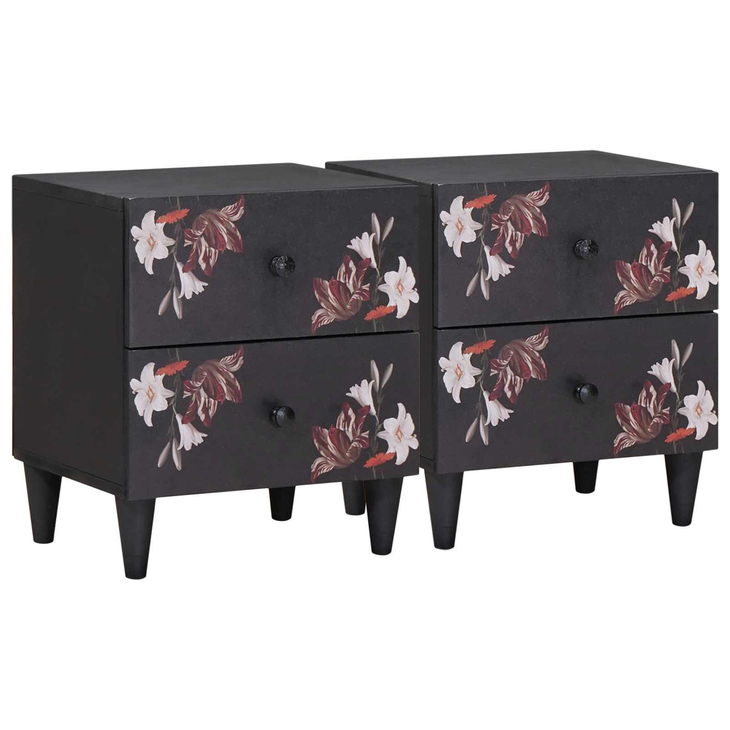 Comodino con cassetto 2 pcs Marrone 40 x 33,5 x 46 cm | homemem39