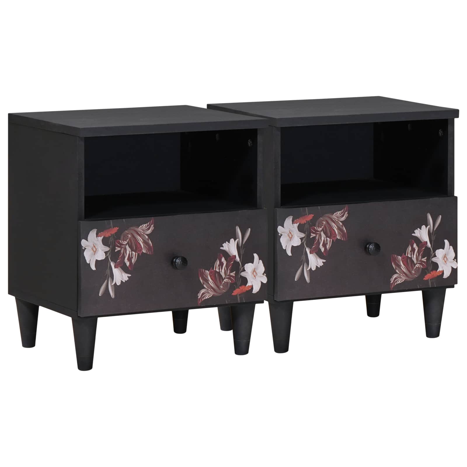 Comodino 2 pcs Marrone 40 x 33 x 46 cm Legno di mango massello | homemem39