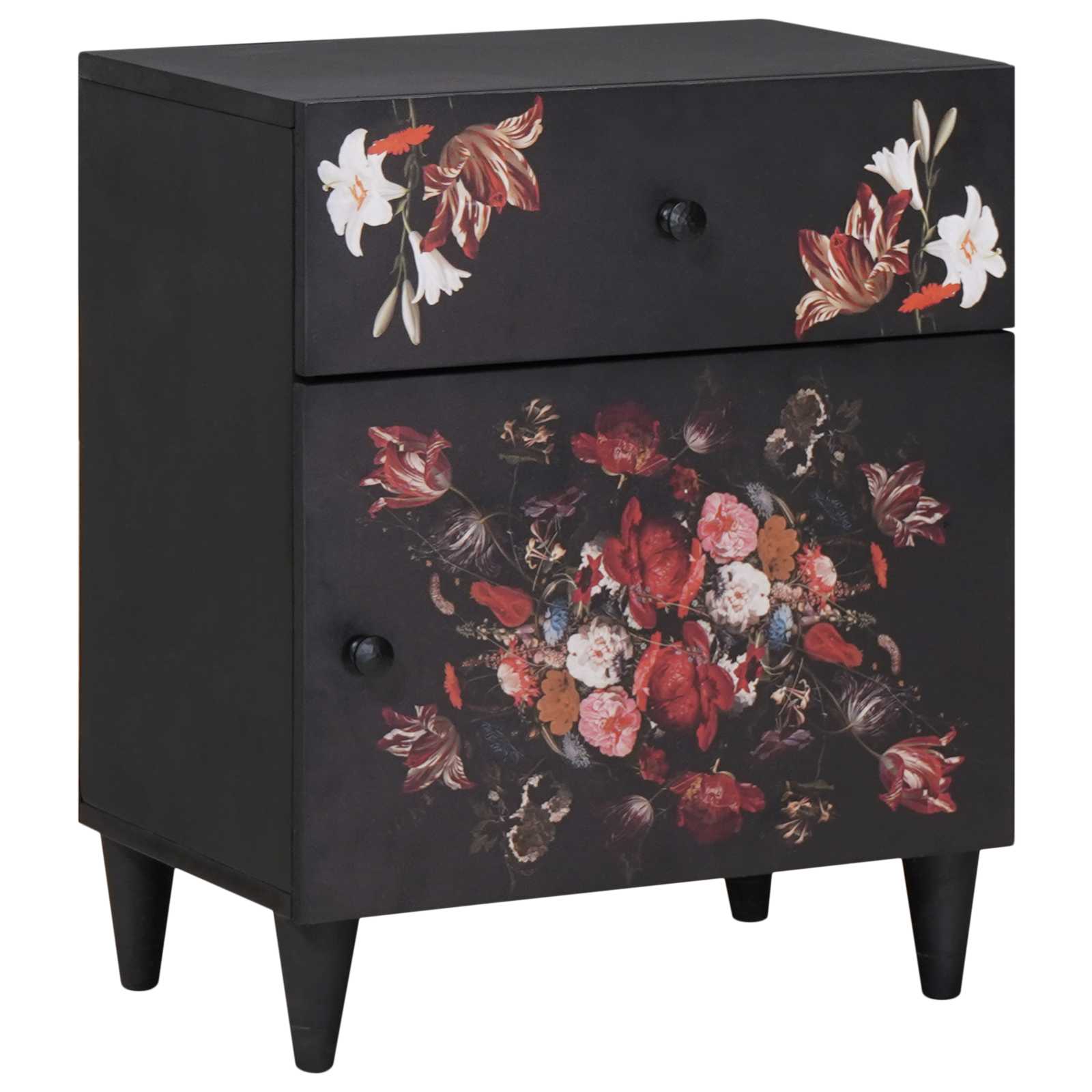 Comodino Multicolore 50 x 33 x 60 cm Legno di mango massello | homemem39