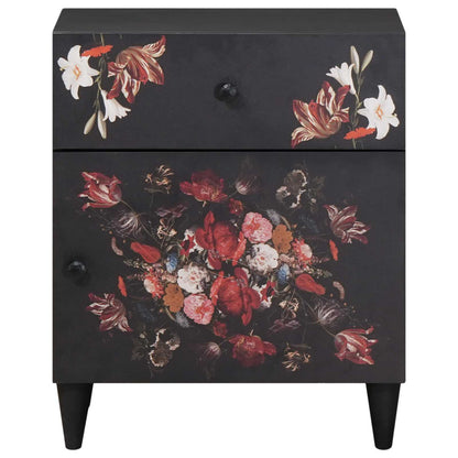 Comodino Multicolore 50 x 33 x 60 cm Legno di mango massello | homemem39