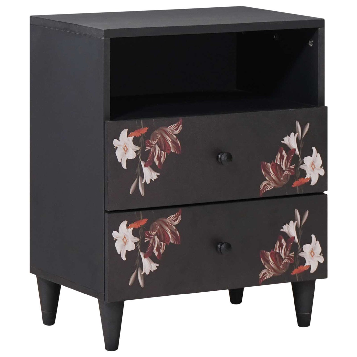 Comodino Multicolore 50 x 33 x 60 cm Legno di mango massello | homemem39