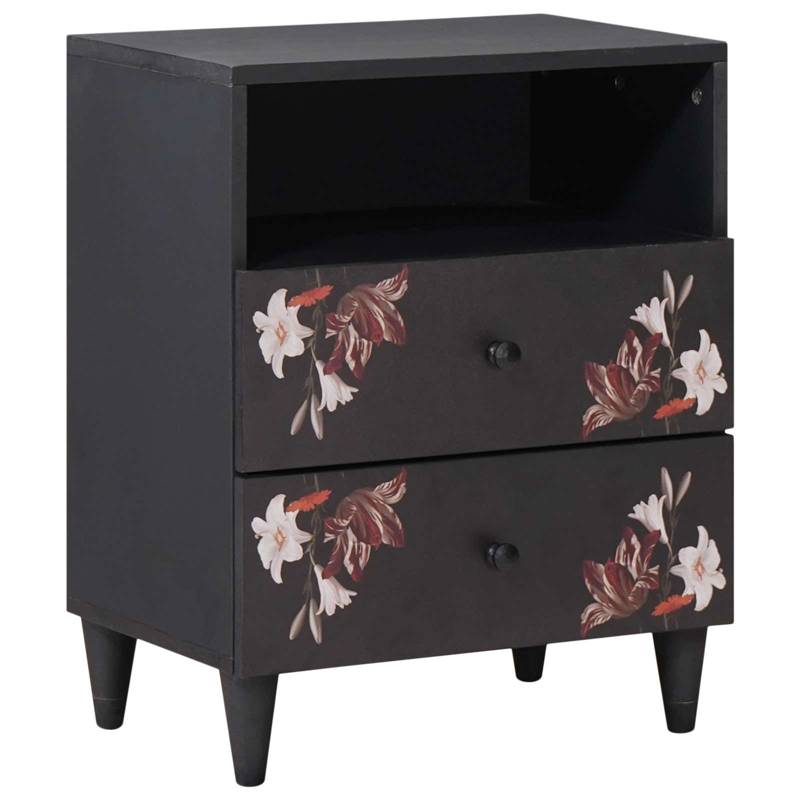 Comodino Multicolore 50 x 33 x 60 cm Legno di mango massello | homemem39